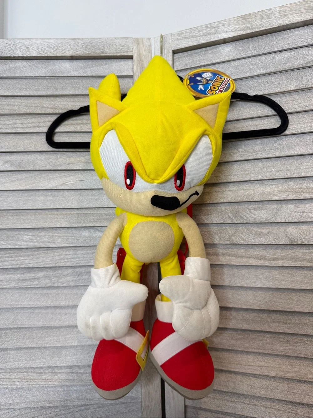 Sonic the Hedgehog Super Sonic 18” Plush Backpack NWT - Picture 1 of 8